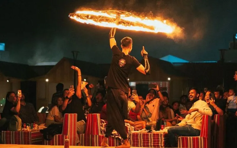 Fire Show in Dubai Desert Safari