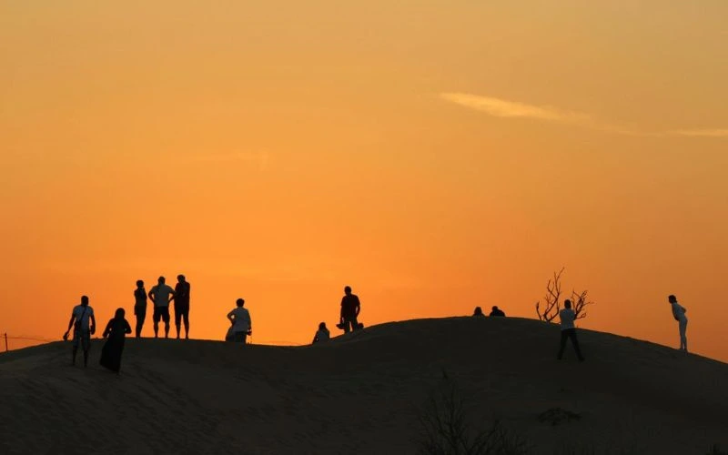 Sunset in Dubai Desert